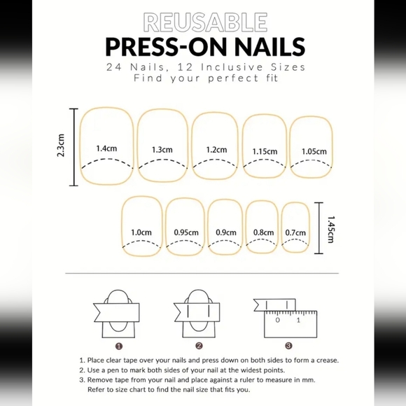Milky White Press On Nails - Picture 2 of 3